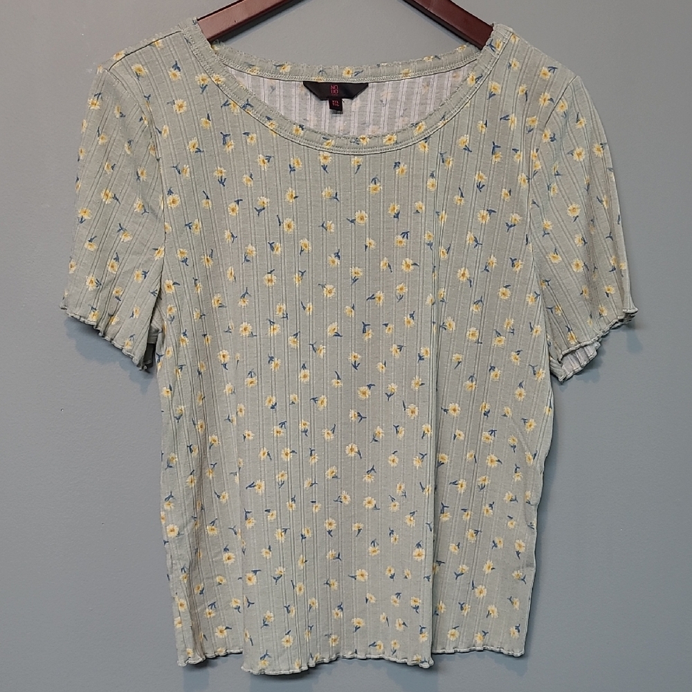 NOBO Light Blue and Yellow Floral Blouse